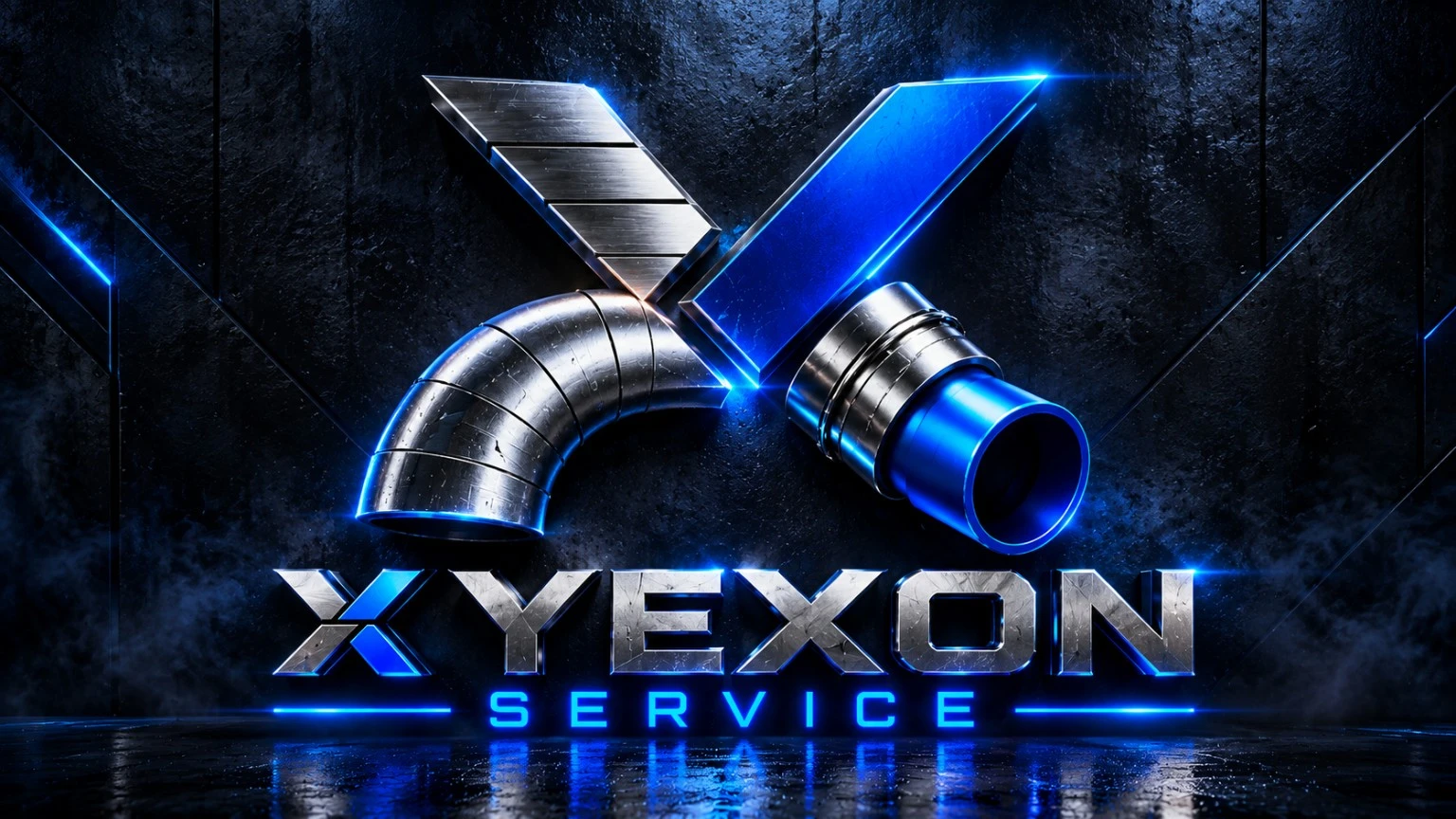 XyeXonService — metallic blue logo